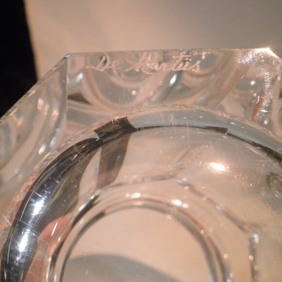 Vintage De Martus Octagonal Crystal Vanity Jars - Set of 2 - Picture 5 of 7